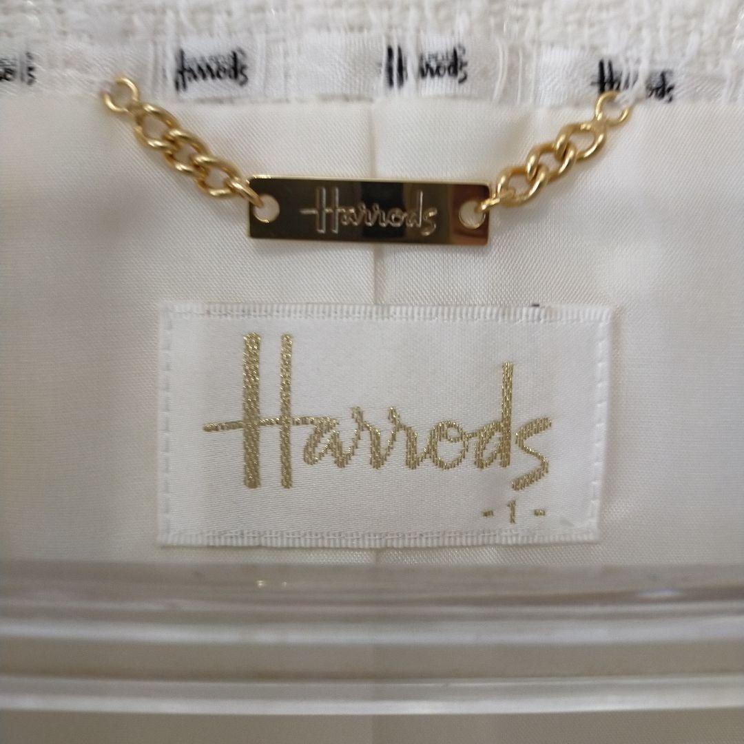 Harrods 白ノーカラージャケット　サイズ1