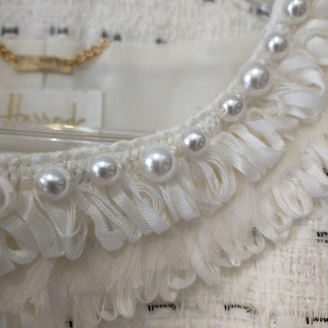Harrods 白ノーカラージャケット　サイズ1