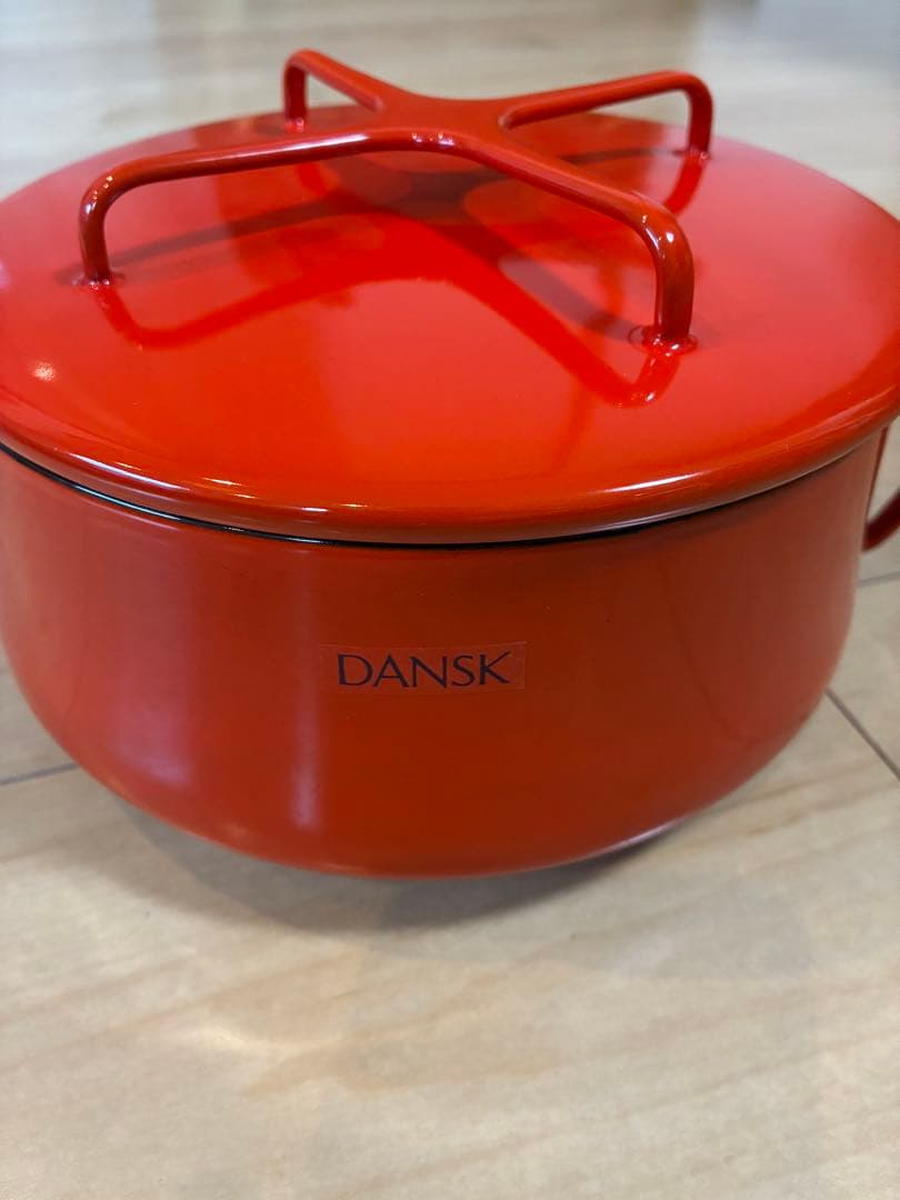 未使用品　DANSK ダンスク コベンスタイル 両手鍋 18cm ホーロー　赤
