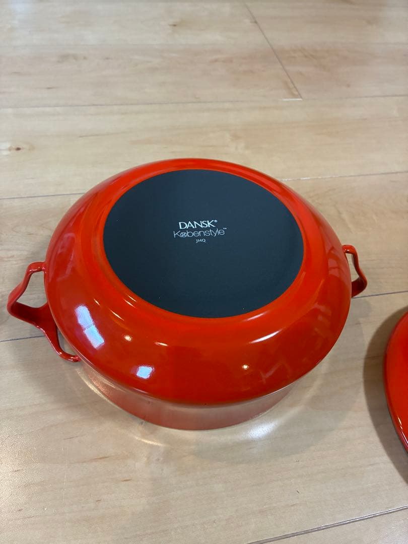 未使用品　DANSK ダンスク コベンスタイル 両手鍋 18cm ホーロー　赤