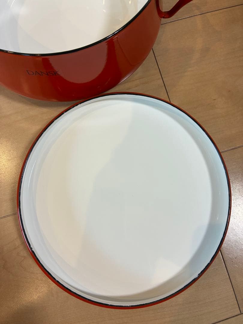 未使用品　DANSK ダンスク コベンスタイル 両手鍋 18cm ホーロー　赤