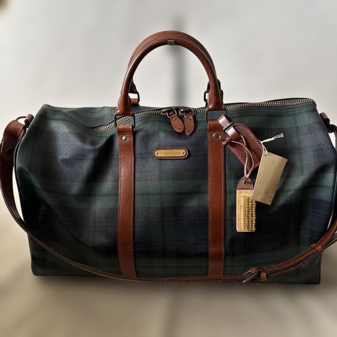 美品✨ラルフローレン ブラックウォッチ　2way ボストンバッグ　付属品