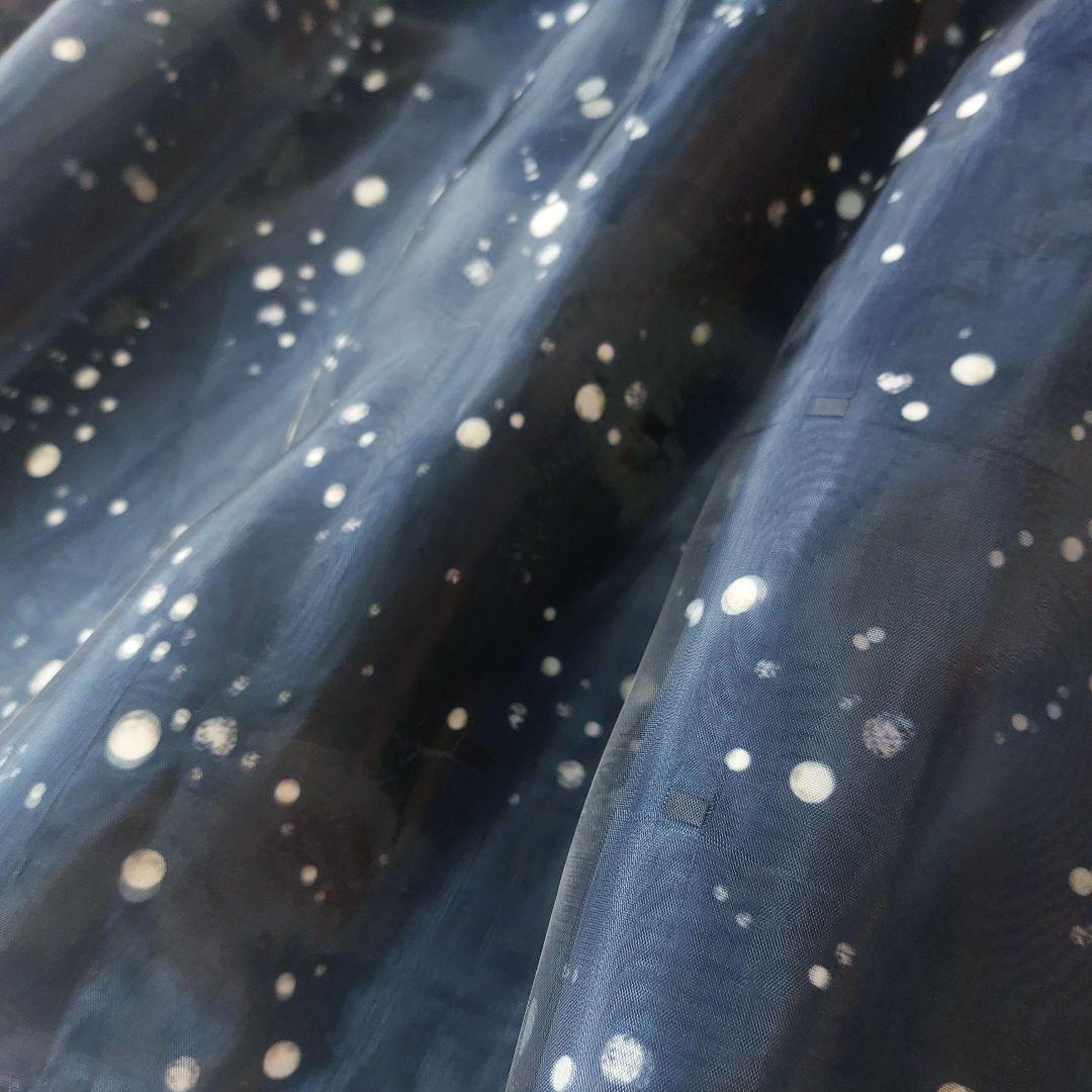 【美品】組曲 スターリットプリント タックフレアスカート 大きいサイズ5 13号