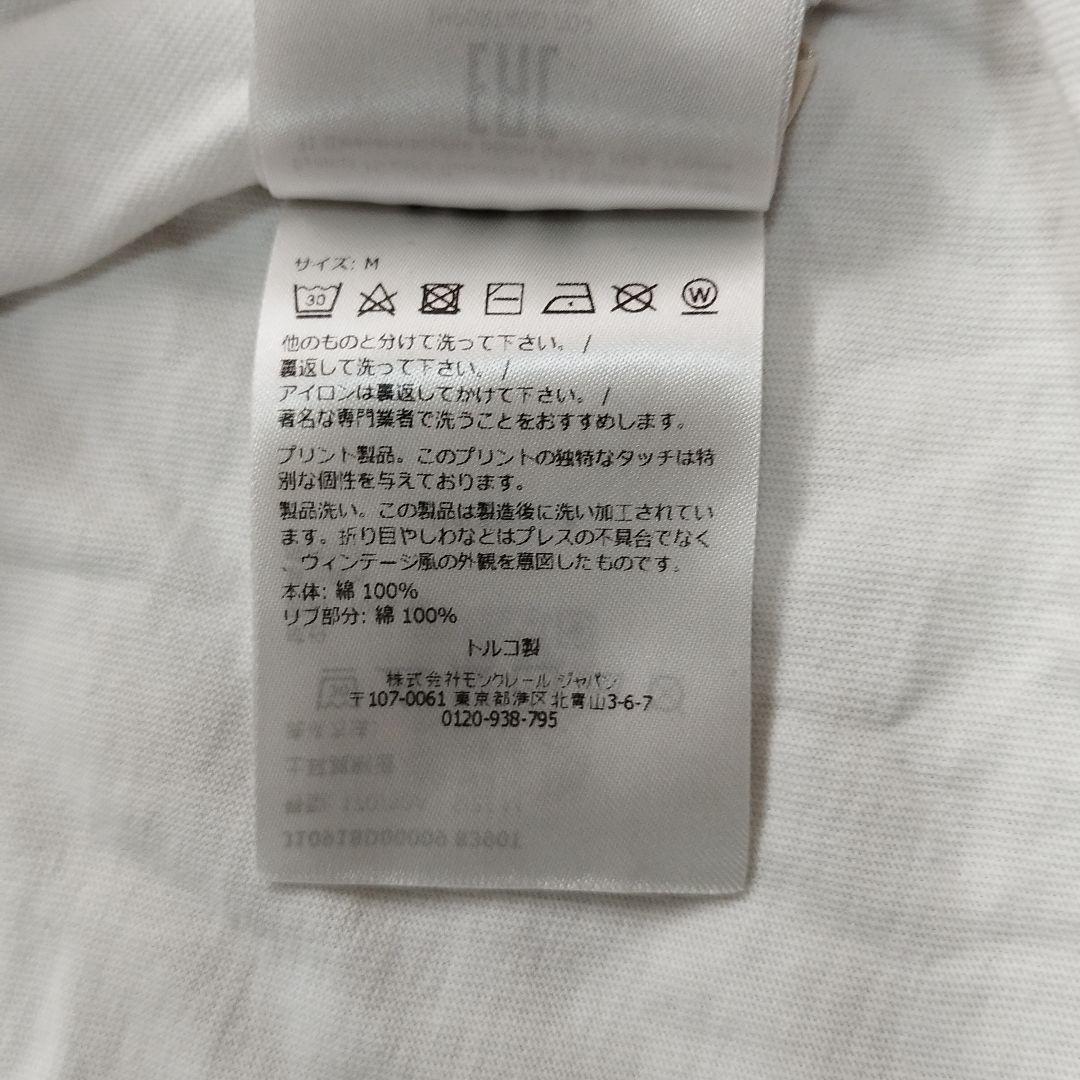 17242✨モンクレール 23年 センターロゴ カットソー ロンT M ホワイト