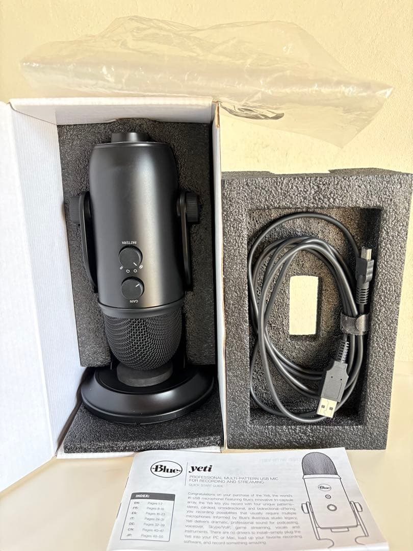 blue yeti USBコンデンサーマイク 美品 箱付き 即日発送