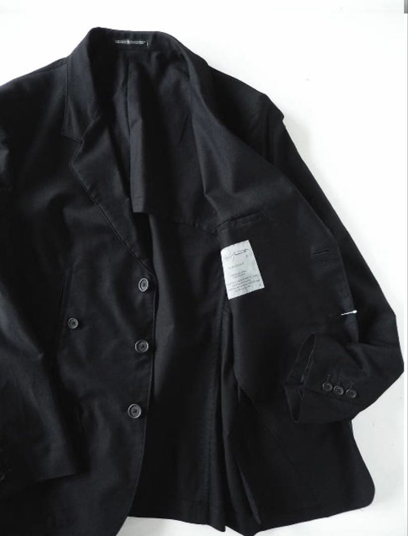 Yohji Yamamoto プールオム　テーラードジャケット　ブラック