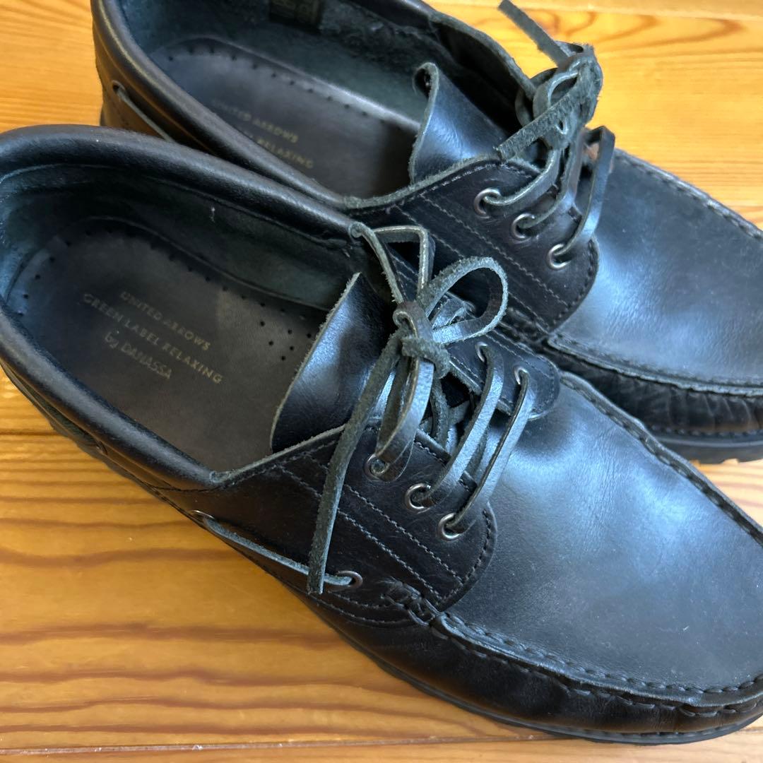 UNITED ARROWS デッキシューズ ブラック