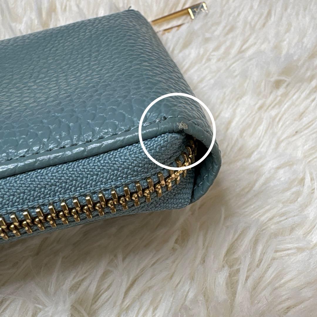 【美品】HerSchedule ハースケジュール　二つ折り財布　メゾンブルー