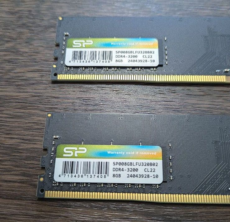 シリコンパワー DDR4 3200 PC4-25600 8GB x 2