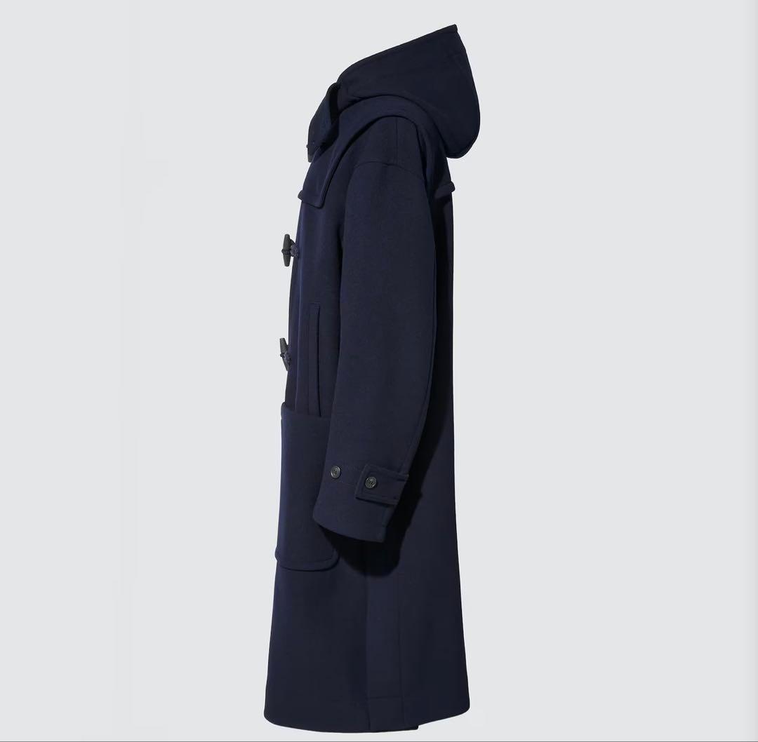 【新品】UNIQLO +J ウールオーバーサイズダッフルコート XLネイビー