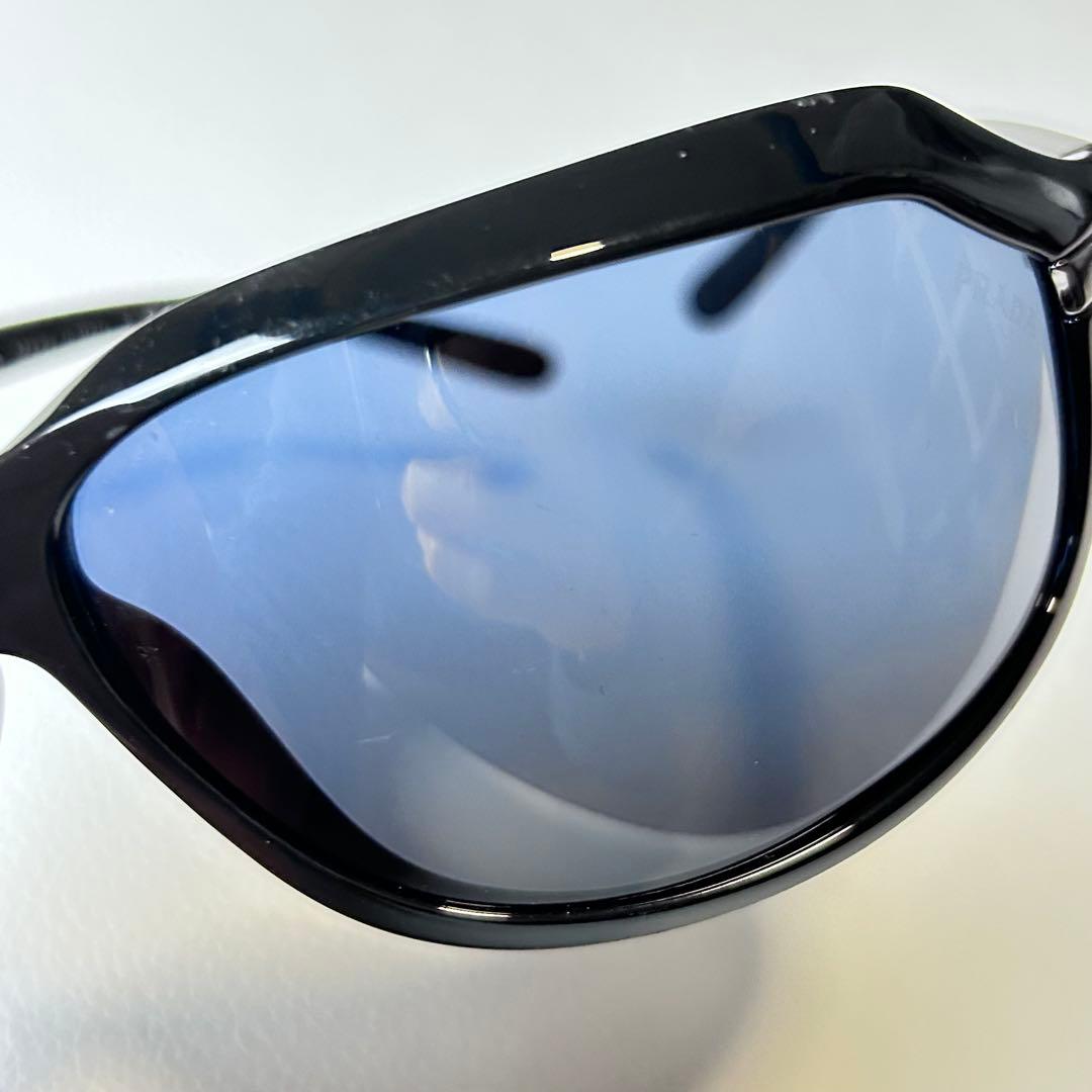 【PRADA サングラス SPR 14G】ブラック　ブルー　GACKT着用