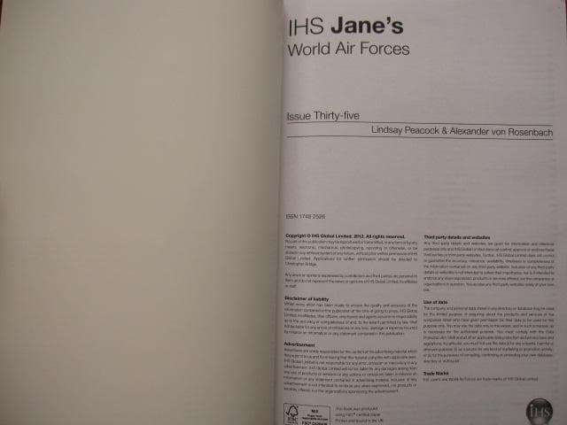 洋書 Jane's World Air Forces Publication