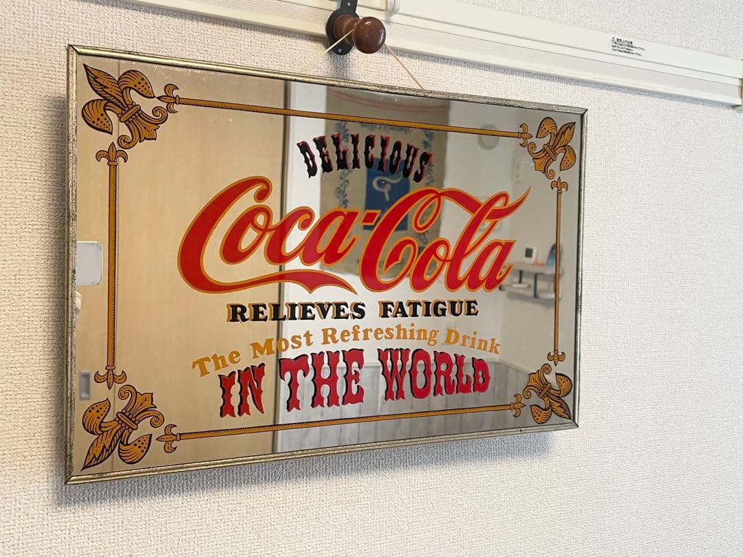 Coca-Cola コカコーラ レトロ広告看板 パブミラー