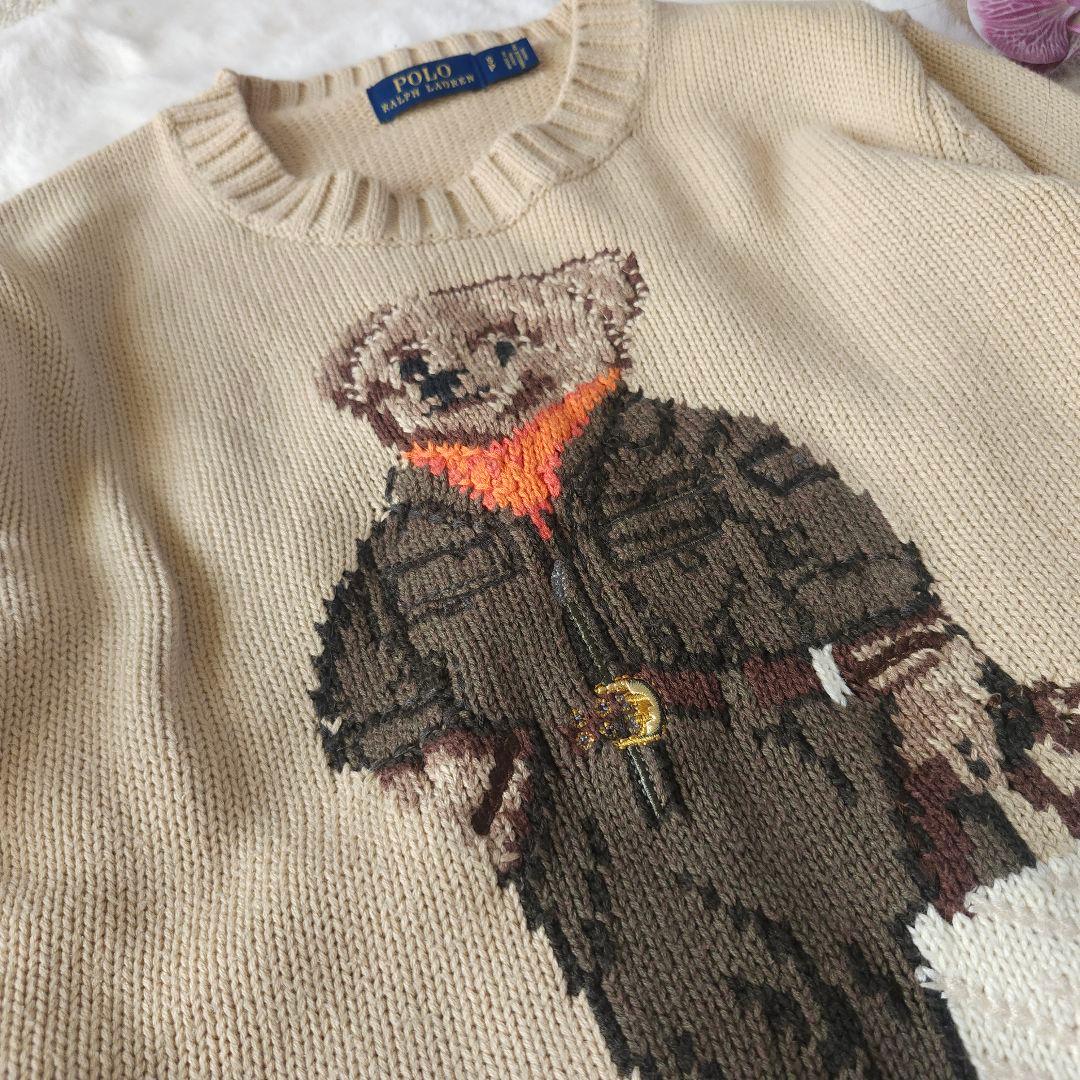 POLO RALPH LAUREN ポロベア ニット ベージュ Sサイズ