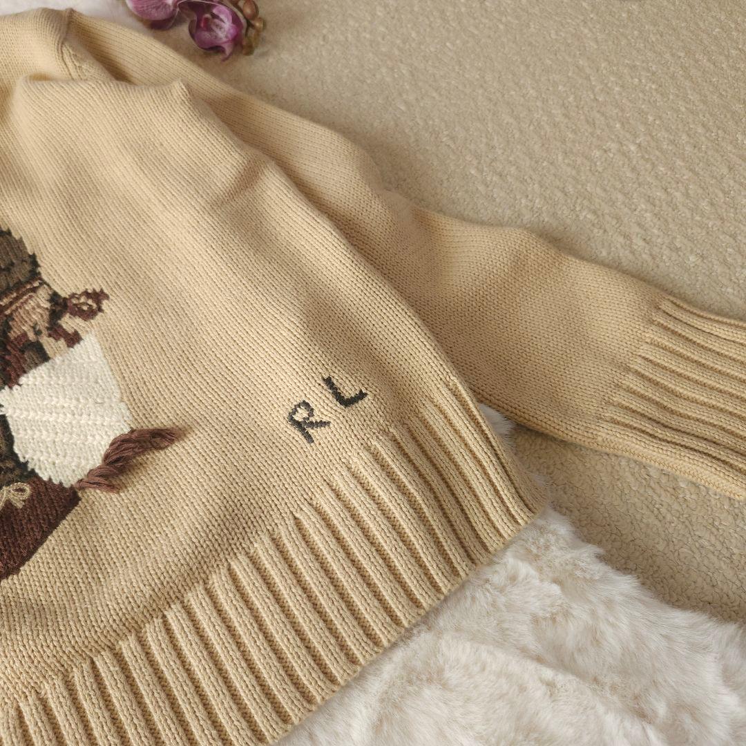 POLO RALPH LAUREN ポロベア ニット ベージュ Sサイズ