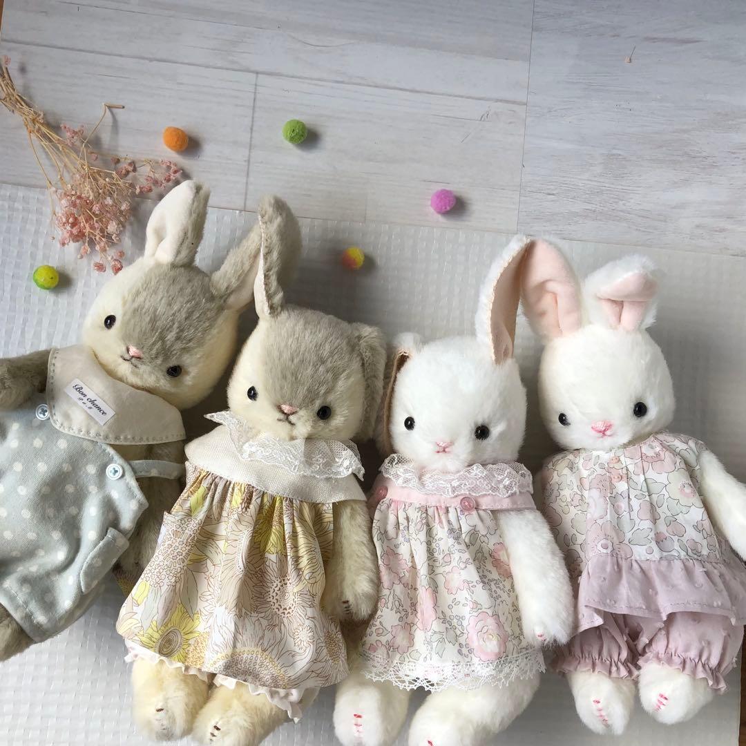ハンドメイド　ましろうさぎちゃんの初節句　ぬいぐるみ