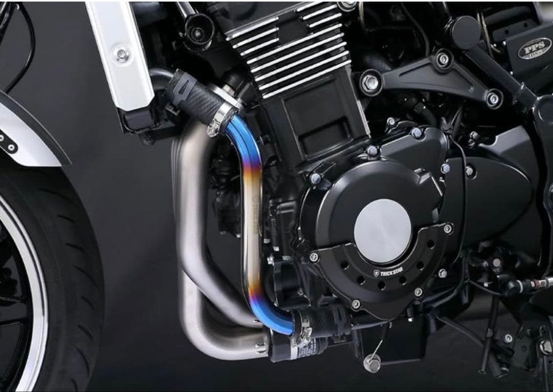 ちぇちぇZ900RS トリックスター　チタンラジエーターパイプ