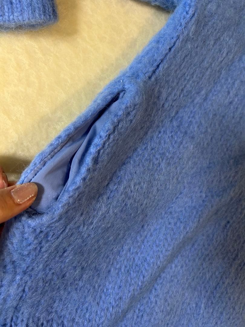 美品★ 2WAY MOHAIR SHAGGY KNIT