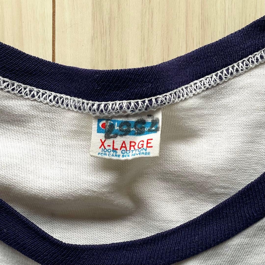 レアなミリタリープリント！XL！70s チャンピオン バータグ リンガーTシャツ