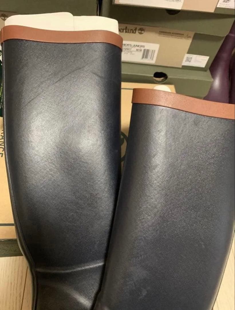 新品未使用 AIGLE エーグル レインブーツ長靴ラバーブーツ 22cm