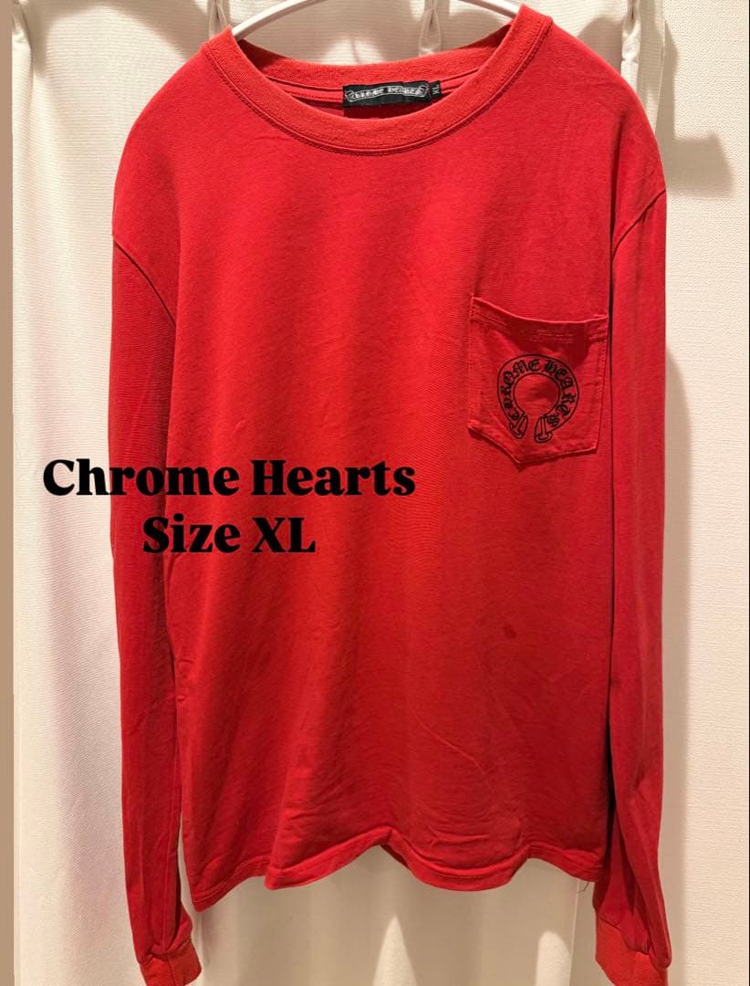 クロムハーツ Tシャツ 赤 XL