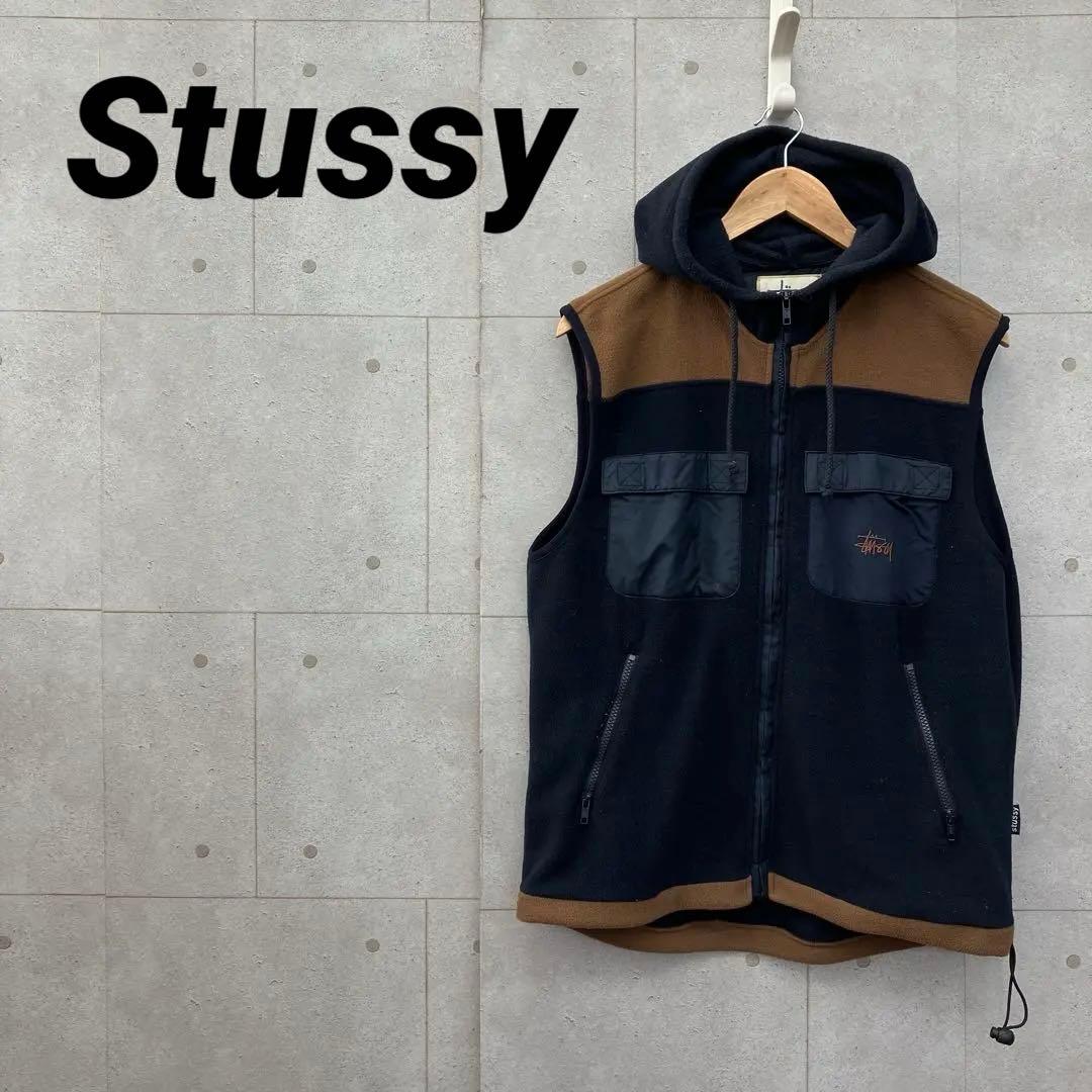 Stussy フリース ベスト ジャケット OUTDOOR L 紺