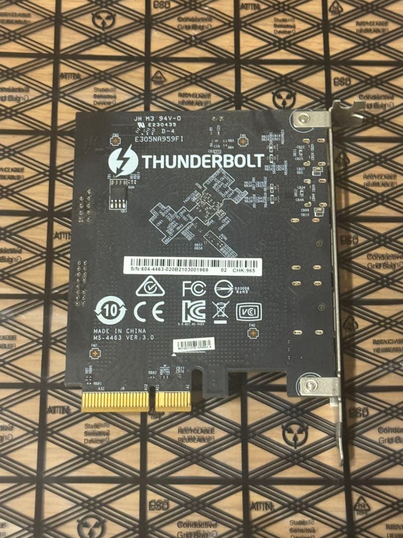 【専用ケーブル付】MSI ThunderboltM4 8K 拡張カード