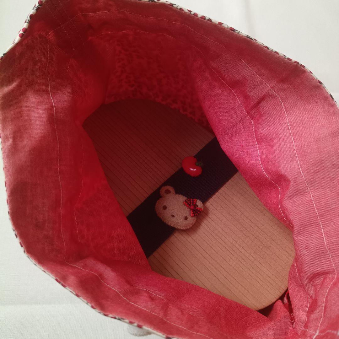 リバティ　ネリー❀アップリケ付き巾着袋❀ハンドメイド