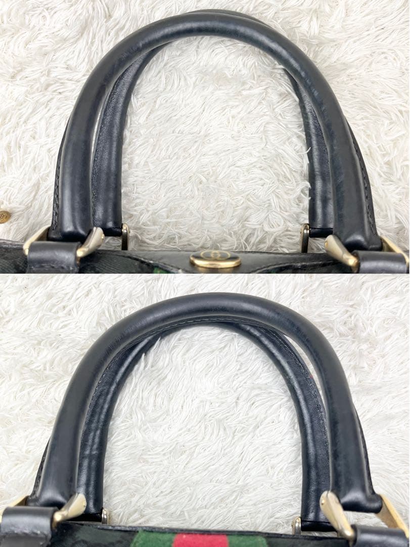 【希少】オールドグッチ シェリーライン GGキャンバス ロゴ金具 ボストンバッグ