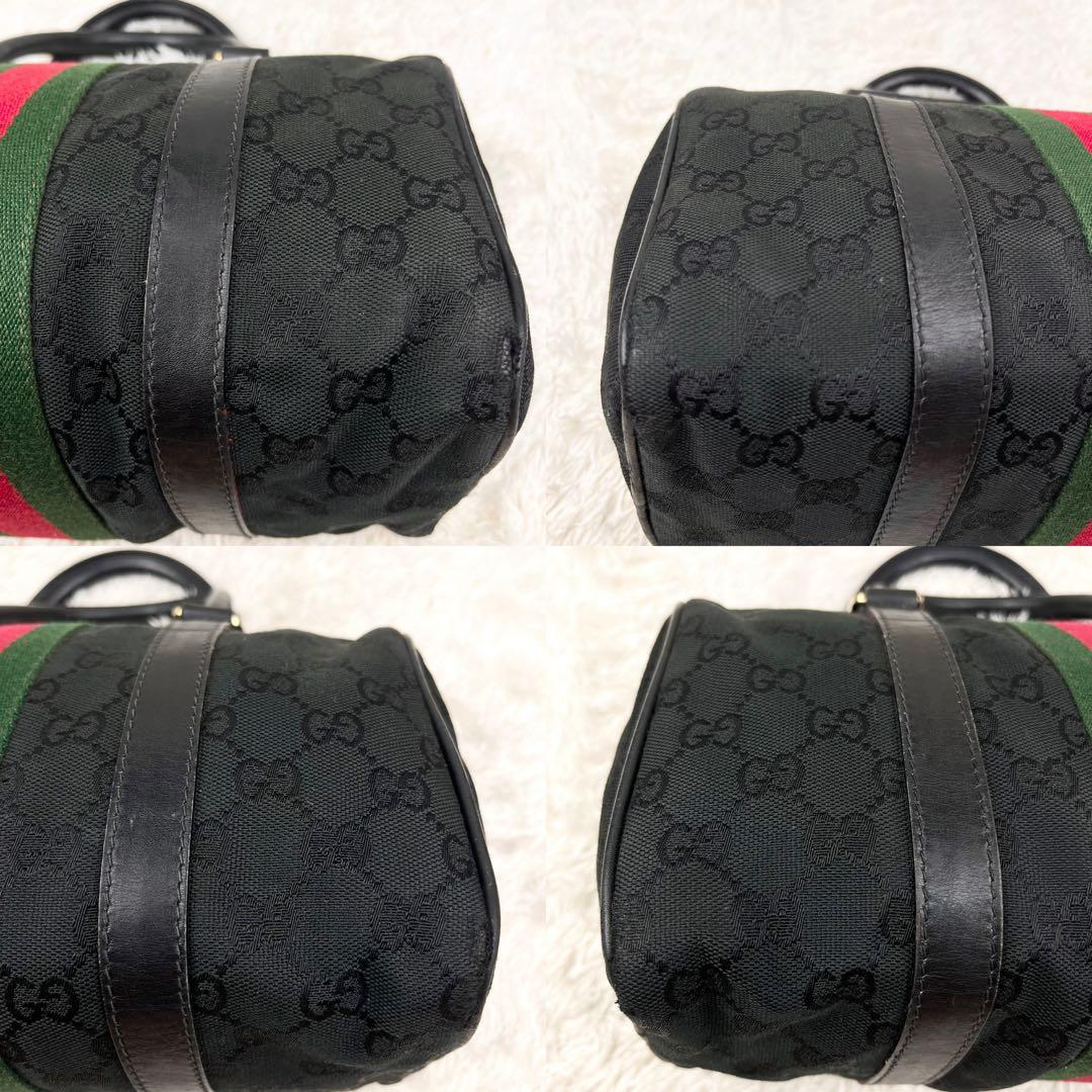 【希少】オールドグッチ シェリーライン GGキャンバス ロゴ金具 ボストンバッグ