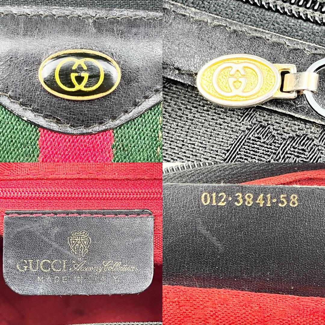 【希少】オールドグッチ シェリーライン GGキャンバス ロゴ金具 ボストンバッグ
