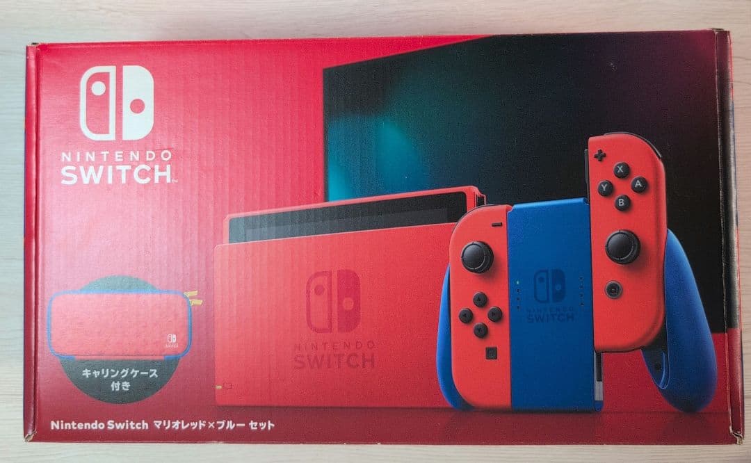 【美品】Nintendo Switch 本体 マリオレッド×ブルー エディション