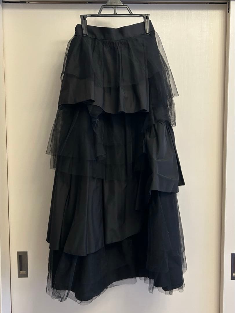 スカート willfully random tiered tulle & pongeeSK