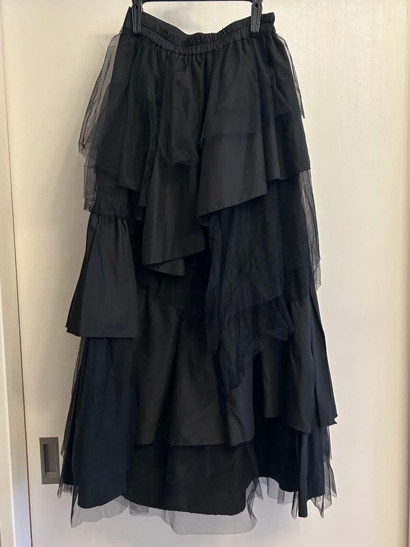 スカート willfully random tiered tulle & pongeeSK
