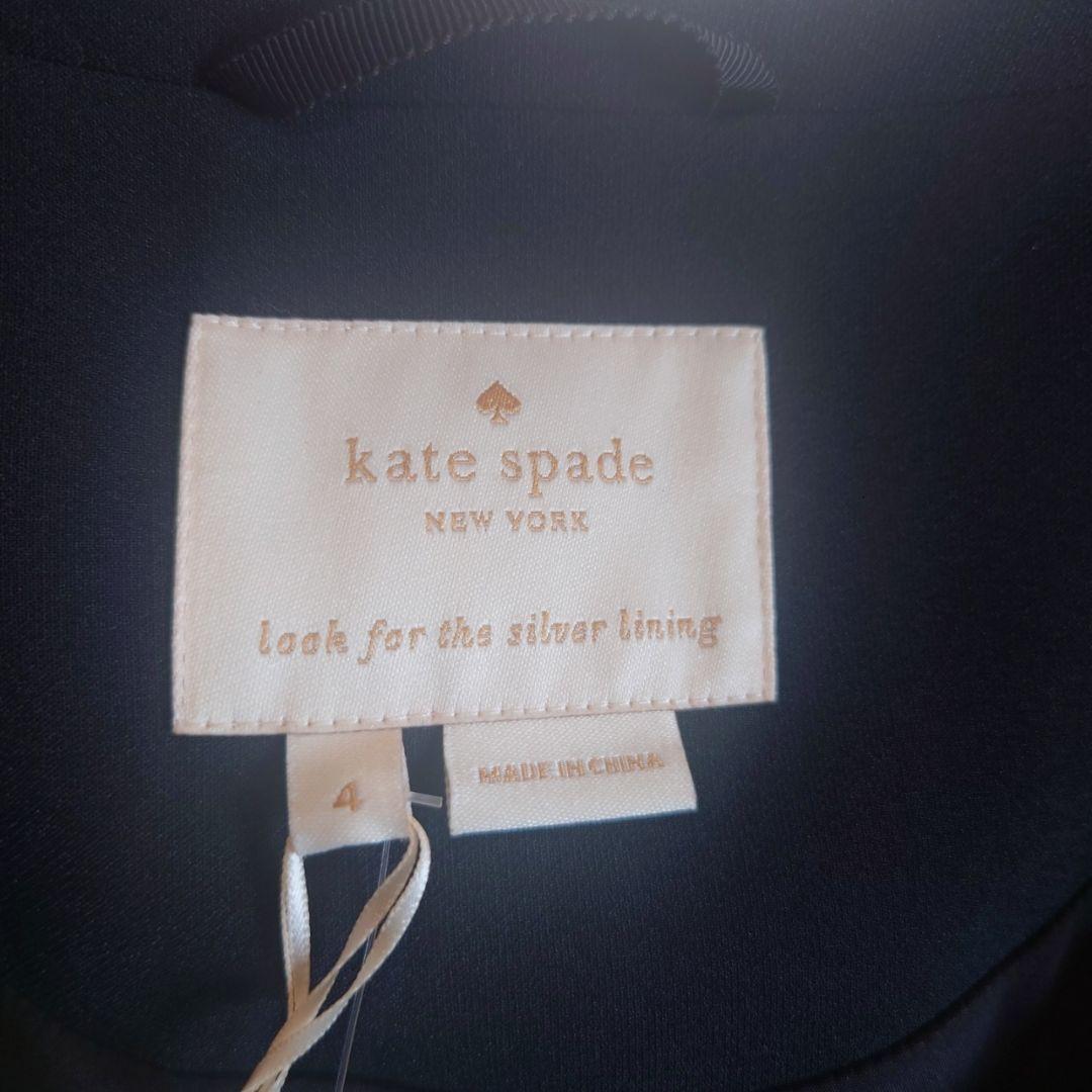 美品　kate spade ブラック テーラードジャケット　ゆったりサイズ　黒