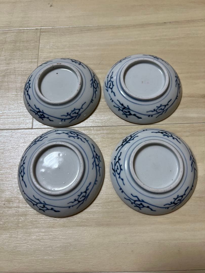 伊万里 瀬戸 有田 小皿 時代物 染付 絵変わり 印判 虫籠 民藝 JAPAN
