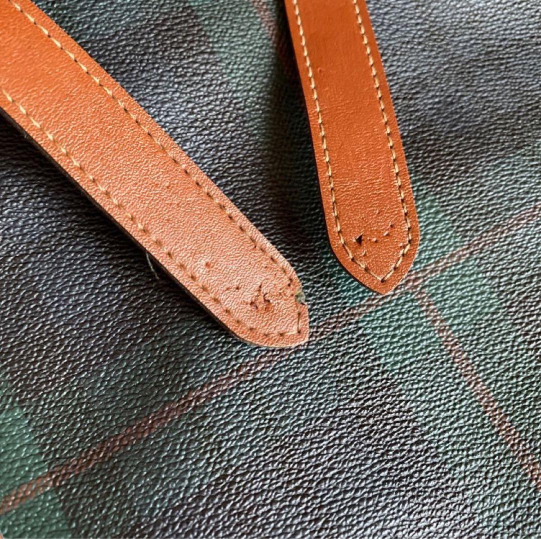 ボストンバッグ　旅行カバン 　Polo mallet ダークグリーンチェック