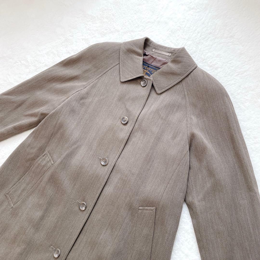 【美品】バーバリーズ　ステンカラーコート　シャドーチェック　90s