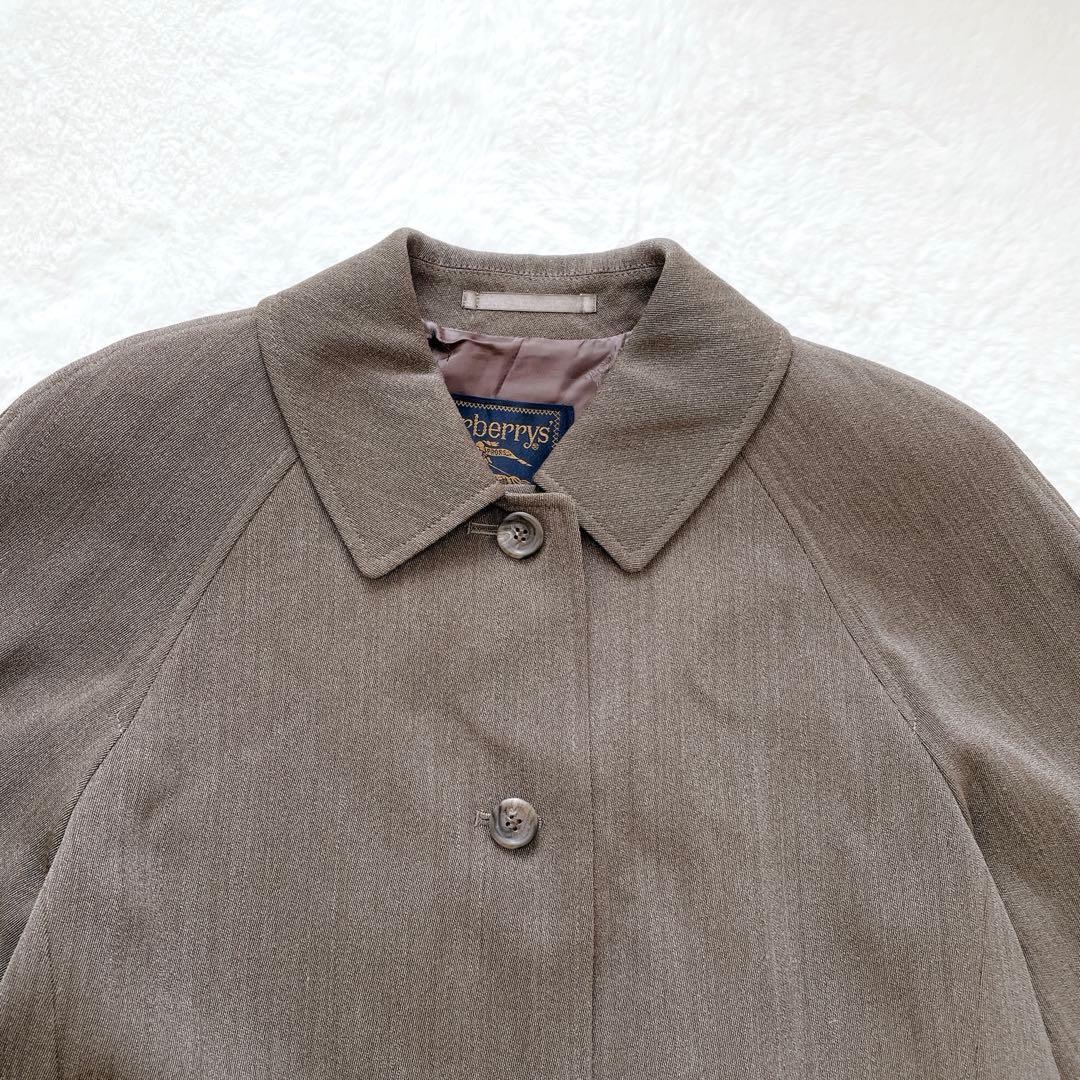 【美品】バーバリーズ　ステンカラーコート　シャドーチェック　90s
