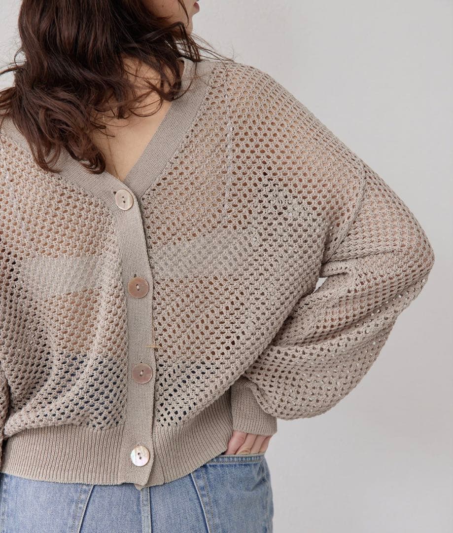 WhimGazette メッシュプルオーバー 25SS モカ ウィムガゼット