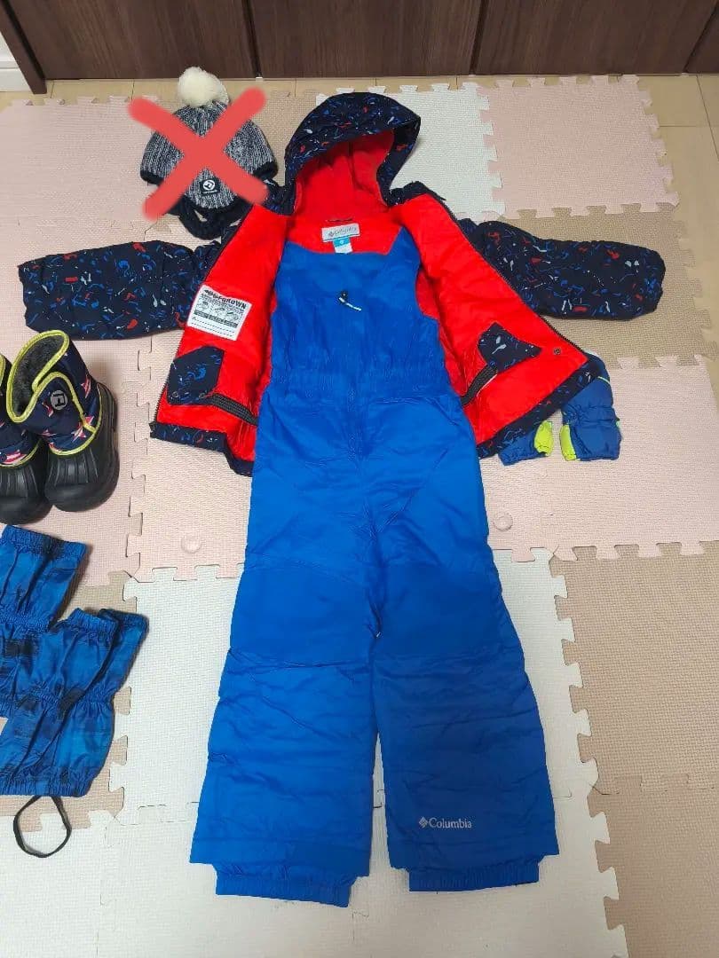 キッズ雪遊び5点セット コロンビア スキーウェア·他 XXS 110cm