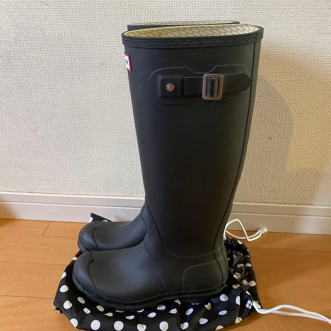 Hunter 長靴　レインブーツ　ブラック　24-24.5 お値下げ交渉⭕️です！