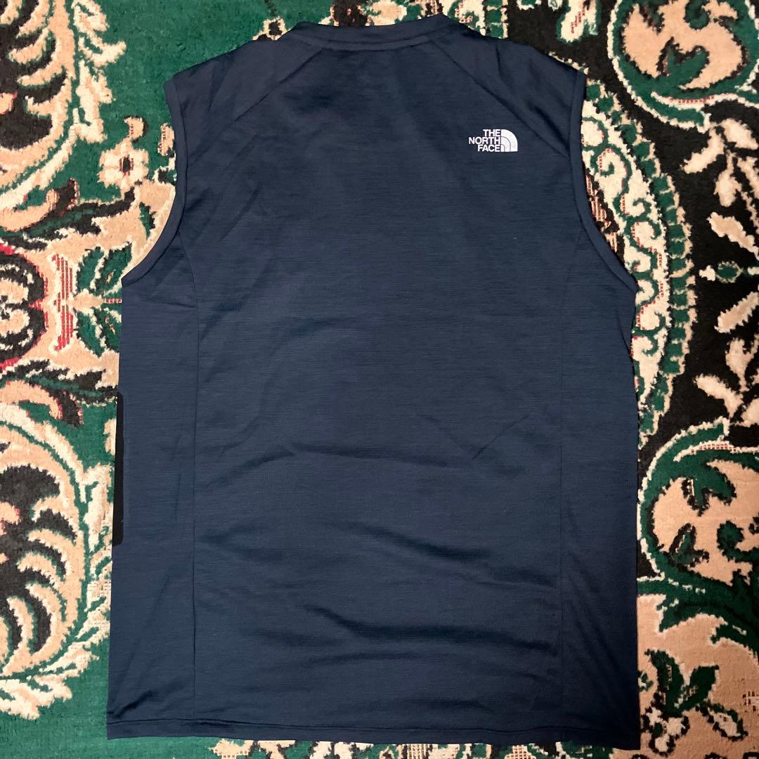 美品　THE NORTH FACE ノースリーブ　シャツ　ドライ　ネイビー　M