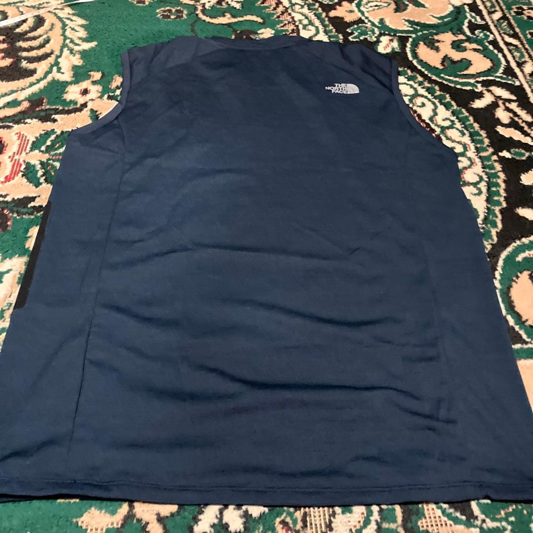 美品　THE NORTH FACE ノースリーブ　シャツ　ドライ　ネイビー　M