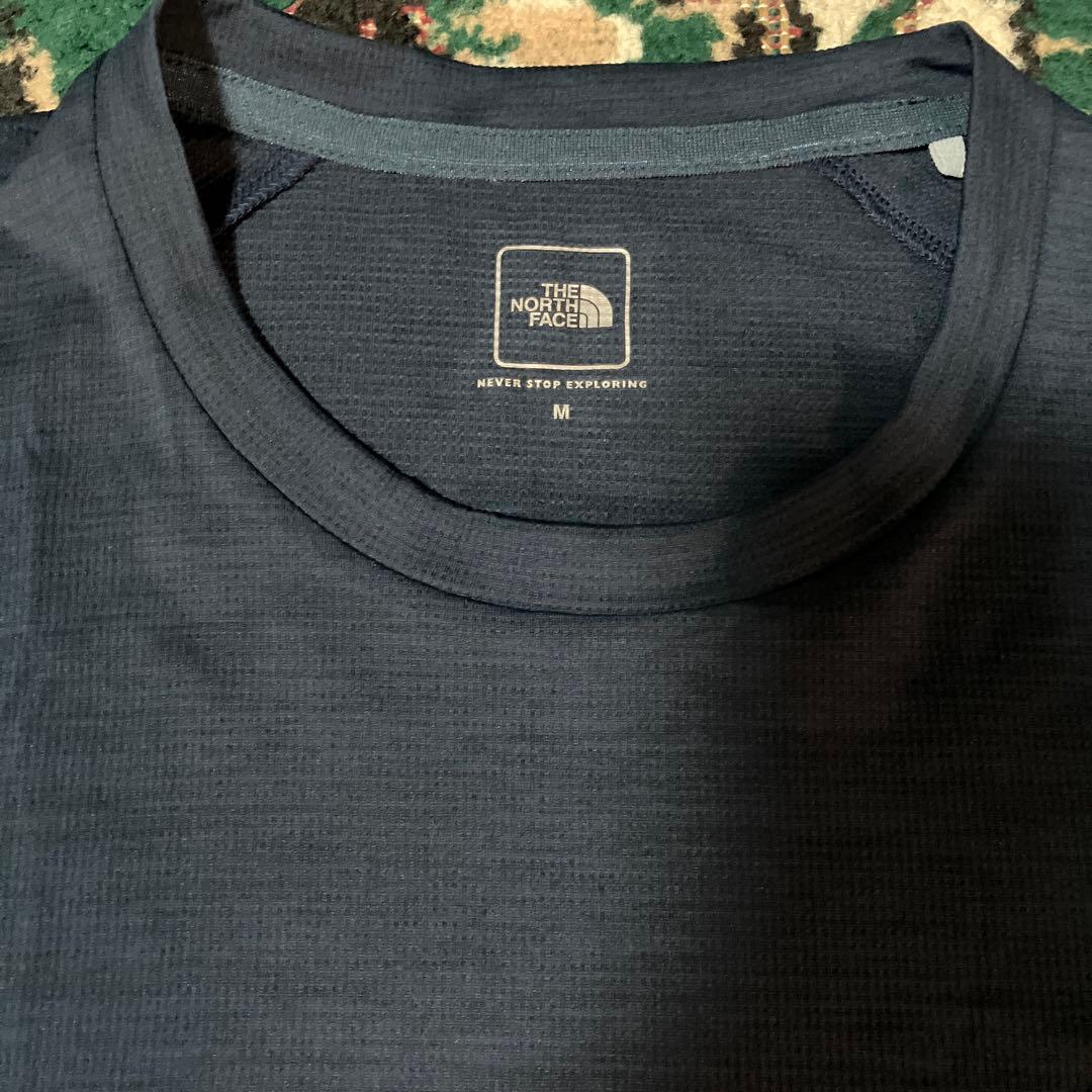 美品　THE NORTH FACE ノースリーブ　シャツ　ドライ　ネイビー　M