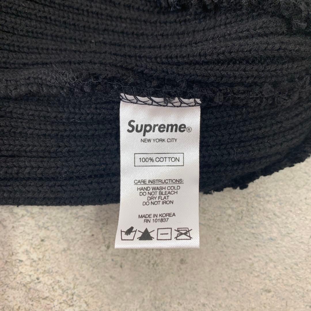 supreme ボックスロゴ 黒 ニット帽