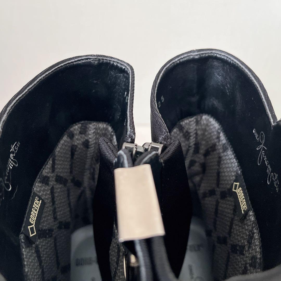 銀座カネマツ ショートブーツ GORE-TEX サイドジップ 雨晴兼用 25cm