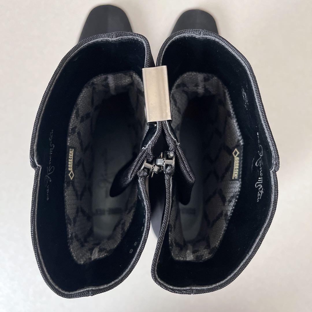 銀座カネマツ ショートブーツ GORE-TEX サイドジップ 雨晴兼用 25cm