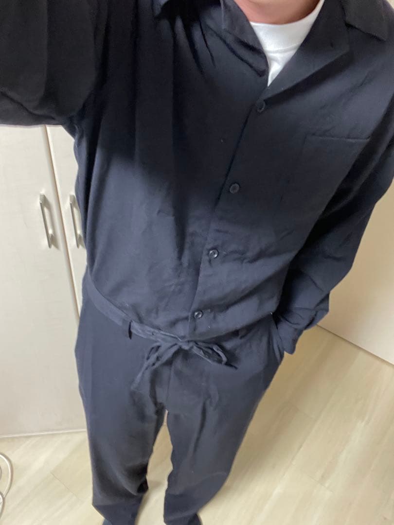 【FOLL】washed wool gaba all in one