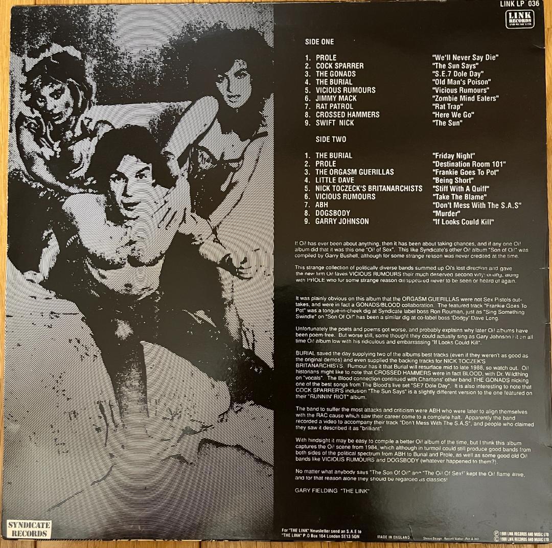 洋楽 (LP) Various / The Oi! Of Sex